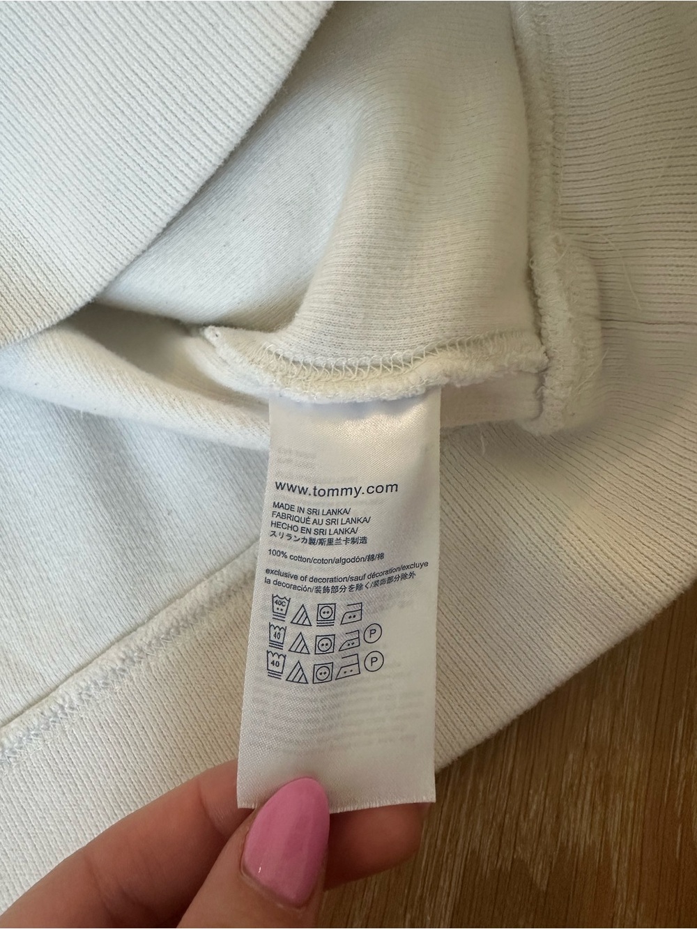 Men’s Tommy Hilfiger Quarter Zip Cream Cotton Pullover Jacket Size XL Resortwear - Picture 5 of 7